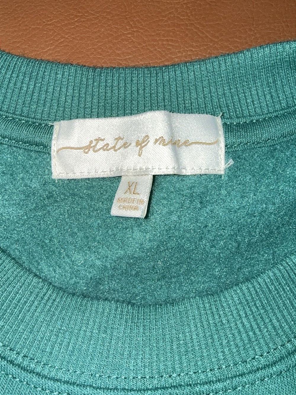 NWOT State of Mine London Social Club Sweatshirt Size XL Sage Green - Picture 5 of 6